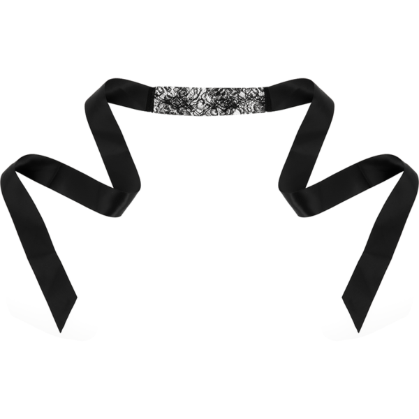 COQUETTE CHIC DESIRE - MÁSCARA DE RENDA PRETA COM FITA - Image 3