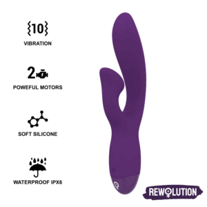 REWOLUTION - VIBRADOR FLEXÍVEL REWOFUN COM COELHO