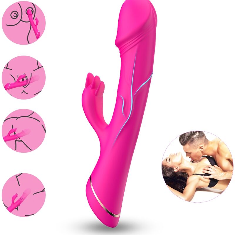 ARMONY - DILDO VIBRADOR COELHO SILICONE FÚCSIA - Image 2