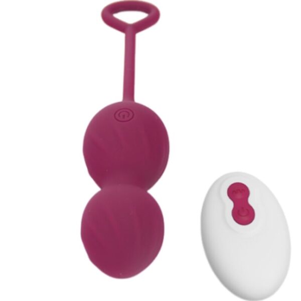 ARMONY - BLOSSOMS VAGINAL DUMBBELL VIBRAÇÃO CONTROLE REMOTO 10 VIBRAÇÕES VERMELHO ESCURO - Image 3