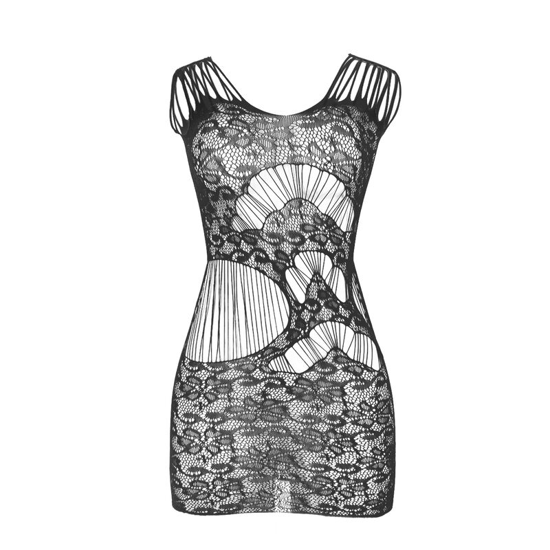 SUBBLIME - 951771 BODYSTOCKING LONGO COM COSTAS ABERTAS COM REDE DE ARRASTO PRETO TAMANHO ÚNICO - Image 3