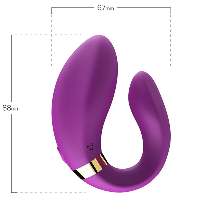 ARMONY - VIBRADOR CRESCENTE PARA CASAIS COM CONTROLE REMOTO ROXO - Image 3