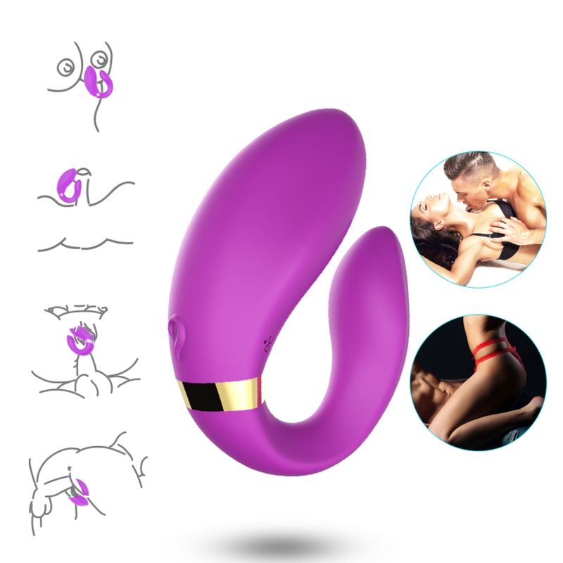 ARMONY - VIBRADOR CRESCENTE PARA CASAIS COM CONTROLE REMOTO ROXO - Image 2