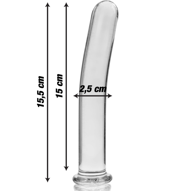 NEBULA SERIES BY IBIZA - MODELO 9 DILDO VIDRO BOROSILICADO TRANSPARENTE 15.5 CM -O- 2.5 CM - Image 3