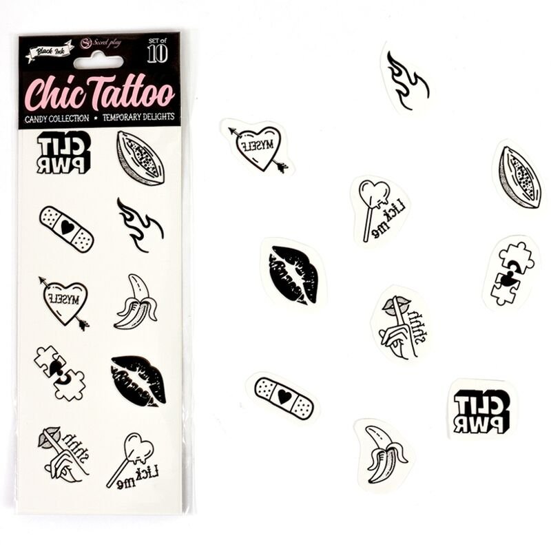 SECRET PLAY - CONJUNTO DE 10 TATUAGENS TEMPORRIAS DA COLEO DE DOCES - Image 2