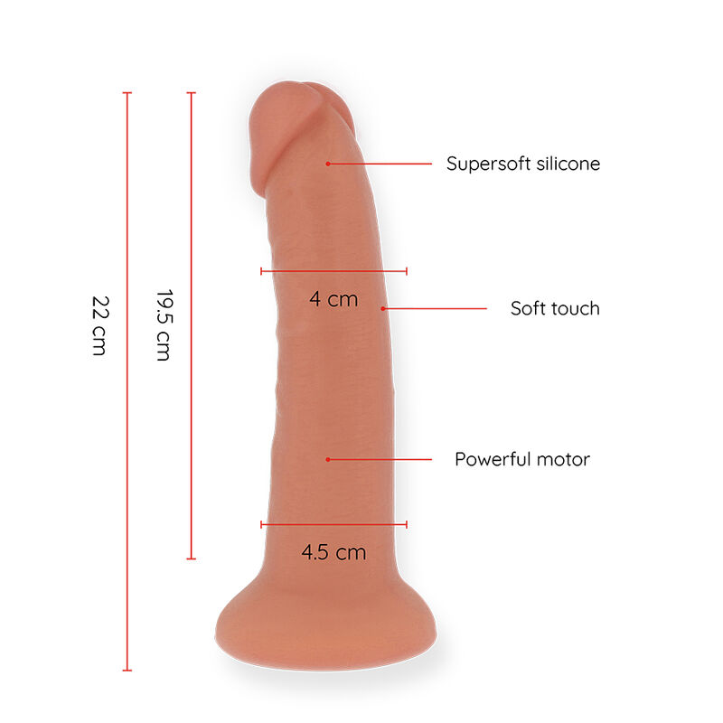 ONINDER - GRANDE VIBRADOR BOGOTÁ DILDO 9 VELOCIDADES NATURAL 22 CM -O- 4,5 CM - APLICATIVO GRATUITO - Image 4