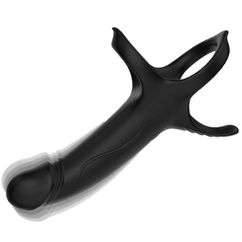 ARMONY - DILDO COM ANEL E VIBRADOR PRETO - Image 3