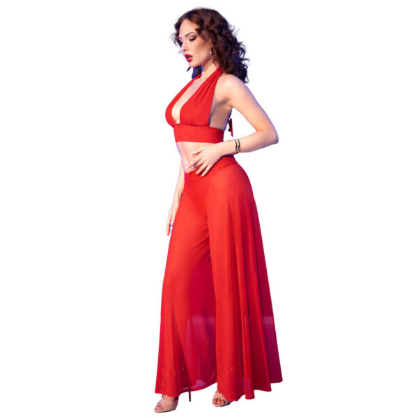 CHILIROSE - CR 4857 CONJUNTO DE BLUSA E CALÇA VERMELHA TAMANHO P - Image 2