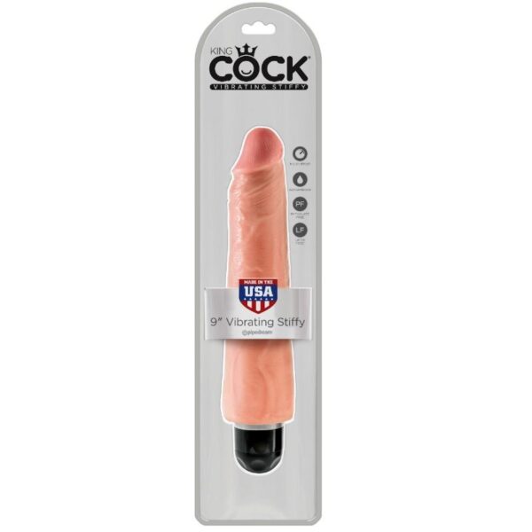 KING COCK - VIBRADOR REALÍSTICO RÍGIDO 23 CM - NATURAL - Image 3