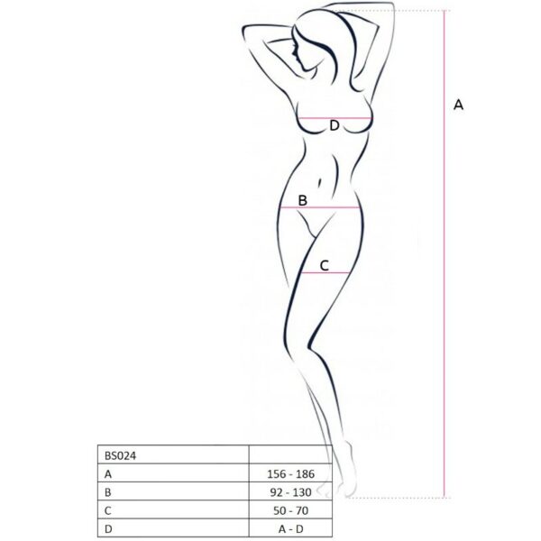 PASSION - WOMAN BS024 BODYSTOCK BRANCO TAMANHO ÚNICO - Image 2