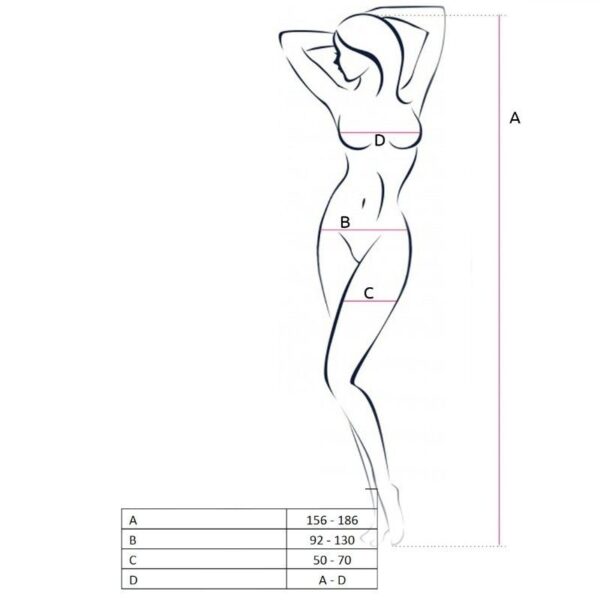 PASSION - WOMAN BS046 BODYSTOCK BRANCO TAMANHO ÚNICO - Image 2