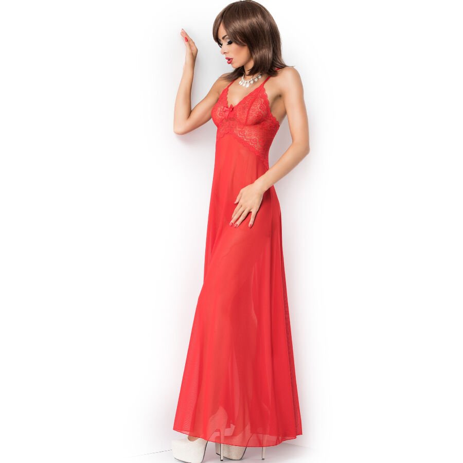 CHILIROSE - CR 3883 BABYDOLL LONGO VERMELHO S/M - Image 3