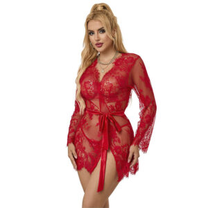 img_194306_387695950c8e13b9cb4e48f9e9a89da4_1 SUBBLIME - 953775 CAMISOLA DE NOITE DE RENDA + TANGA VERMELHO S/M