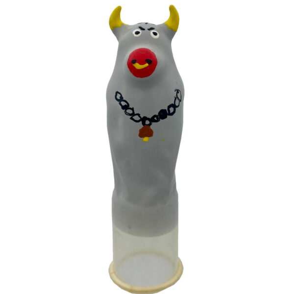 CONDOMERIE - PRESERVATIVOS NOVIDADES PINTADOS À MÃO MODELO BULL CINZA XL - Image 2