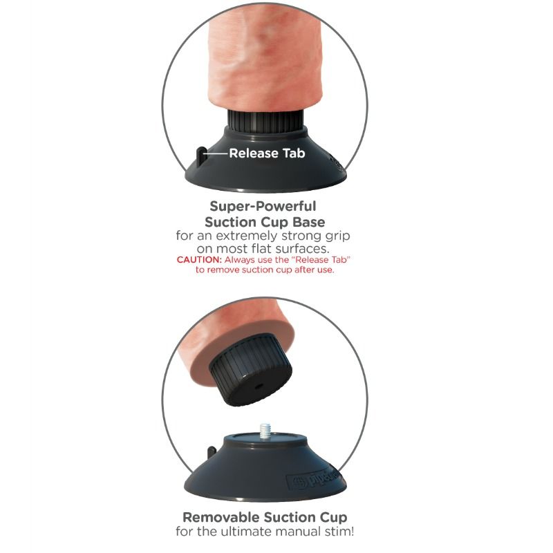 KING COCK - DILDO VIBRANTE 25.5 CM NATURAL - Image 3