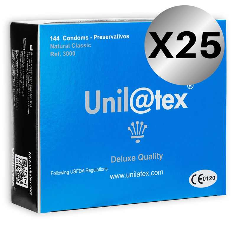 UNILATEX - CONSERVANTES NATURAIS PACK 25 X 144 UNIDADES