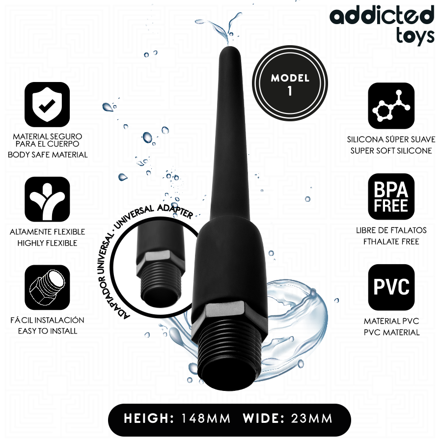 ADDICTED TOYS - LIMPADOR ANAL COM ADAPTADOR UNIVERSAL MODELO 1 - Image 2