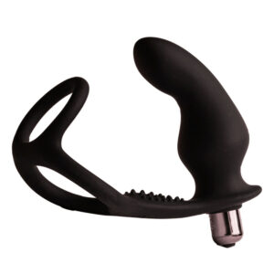 ROCKS-OFF - PLUG ANAL RO-ZEN RRO COM ANEL VIBRATÓRIO PARA PÊNIS PRETO