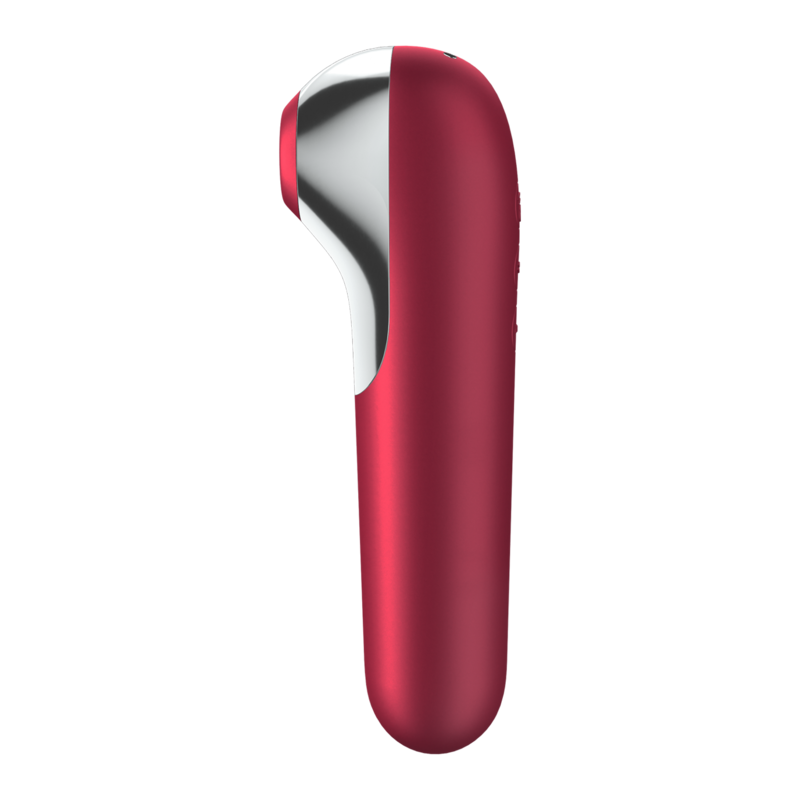 SATISFYER - VIBRADOR E SUCCIONADOR DUAL LOVE COM AR PULSADO VERMELHO - Image 2