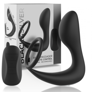 img_144371_41c53c7b828eb16463a8848dd5e1179a_1 BLACK&SILVER - MASSAGER ANAL COM CONTROLE REMOTO SILICONE RECARREGVEL PRETO