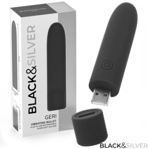 img_191705_e21d905b91bd76af535c76ee7c77d99f_1 BLACK & SILVER - GERI USB RECARREGÁVEL VIBRATÓRIA BULLET 8 VIBRAÇÕES PRETO 10 X 2,2 CM