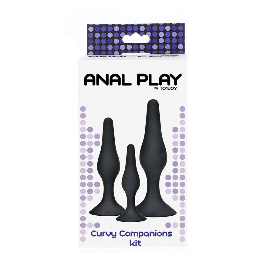 TOYJOY - ANAL PLAY CURVY COMPANIONS PLUG ANAL 3 PEÇAS PRETO - Image 3