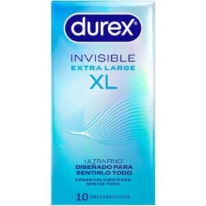 DUREX - PRESERVATIVOS INVISÍVEIS XL 10 UNIDADES