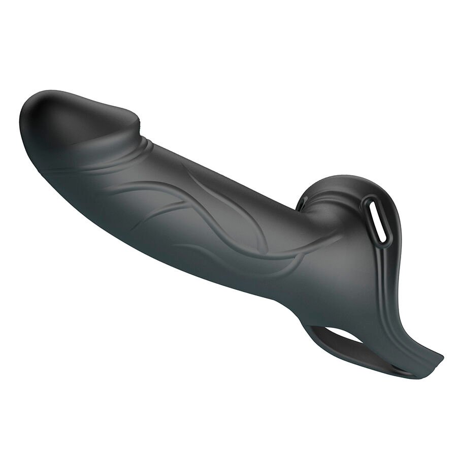 PRETTY LOVE - LANDON BLACK VIBRATING STRAP-ON - Image 2