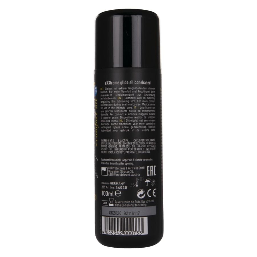 HOT - EXXTREME GLIDE LUBRIFICANTE À BASE DE SILICONE + ÓLEO CONFORTANTE A+ 100 ML - Image 3