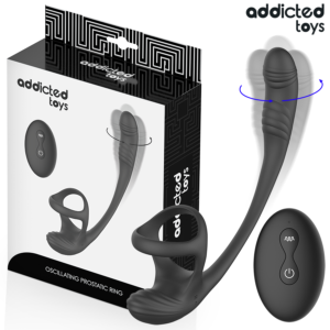 ADDICTED TOYS - PLUG ANAL COM VIBRAÇÃO, OSCILAÇÃO 360º E ESTIMULADOR DE TESTÍCULOS