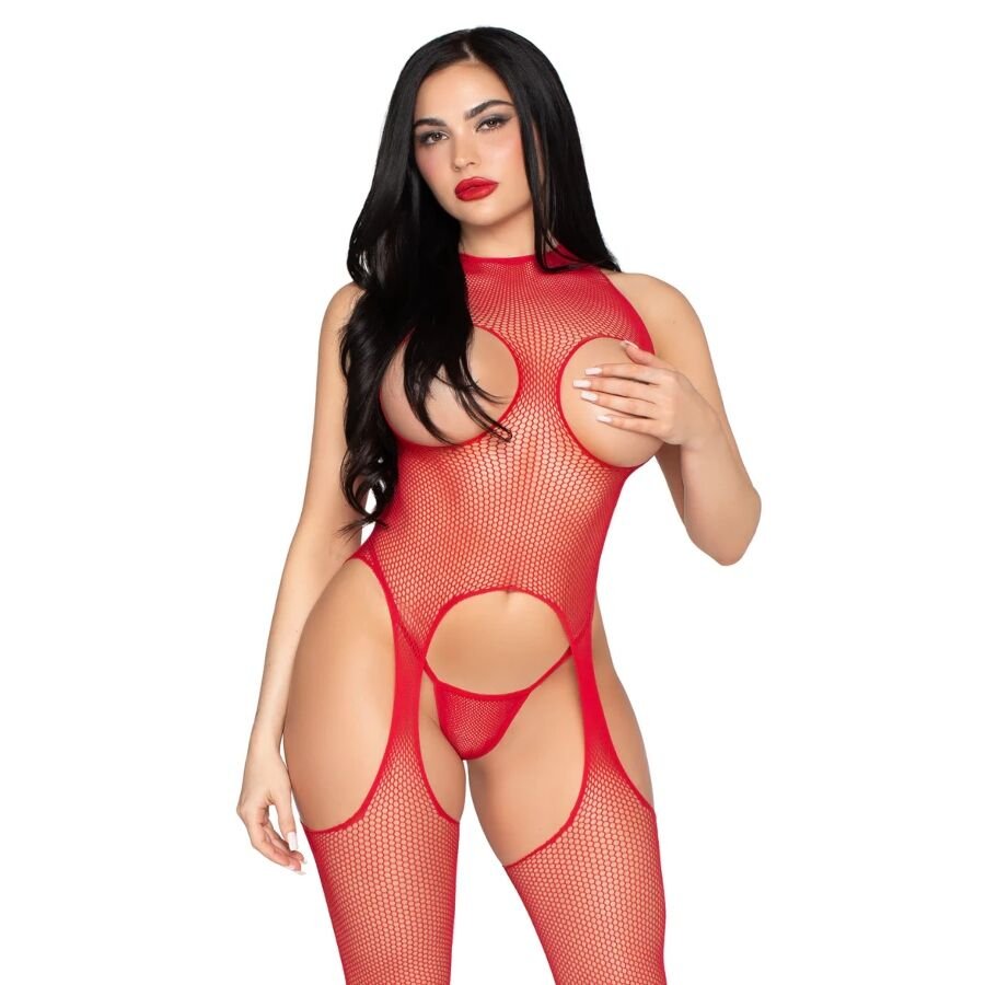 LEG AVENUE - 89374 BODY SEM BOJO E CALCINHA VERMELHA - TAMANHO ÚNICO