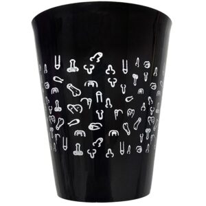 DIABLO PICANTE - COPO PRETO 500 ML COM PÊNIS BRANCOS