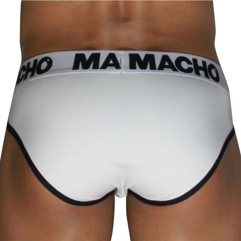 MACHO - MCH006 SLIP CLÁSSICO BRANCO + PRETO M - Image 3