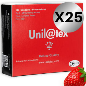 UNILATEX - PACOTE DE CONSERVANTES UNILATEX VERMELHO / MORANGO 25 X 144 UNIDADES