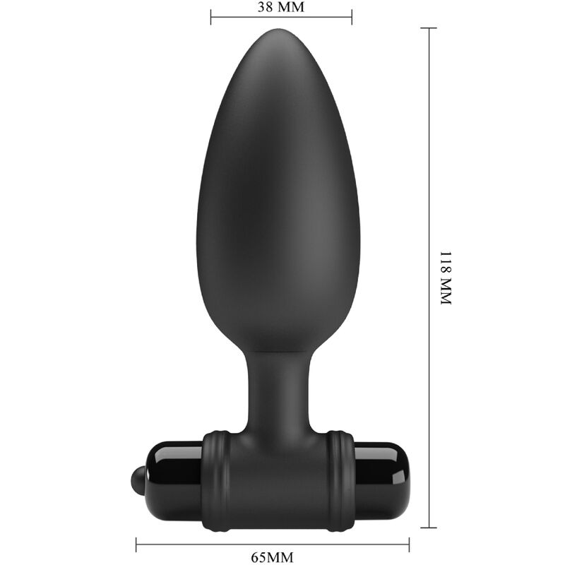 PRETTY LOVE - VIBRA BUTT PLUG 2 ANAL PLUG 10 VIBRAÇÕES PRETO - Image 3