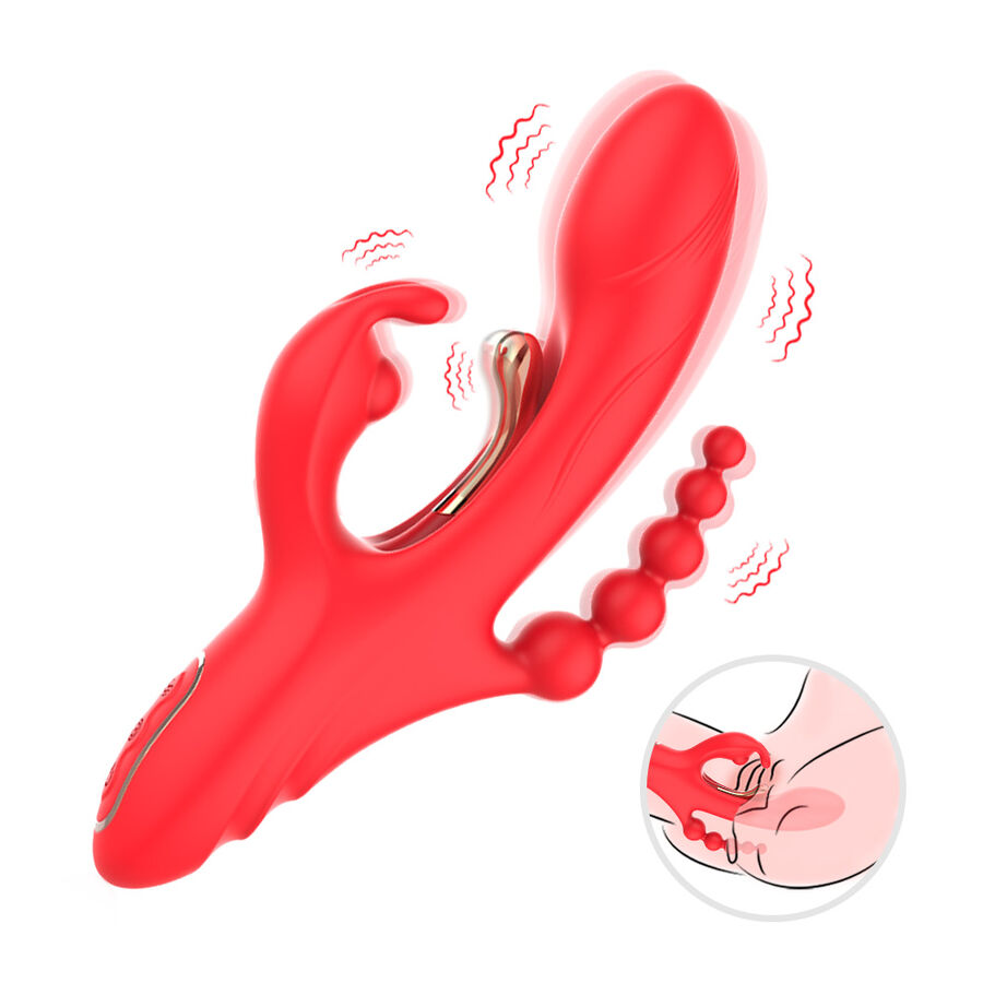 ARMONY - ESTIMULADOR DE PONTO G E CLITÓRIS VIBRADOR VERMELHO - Image 2