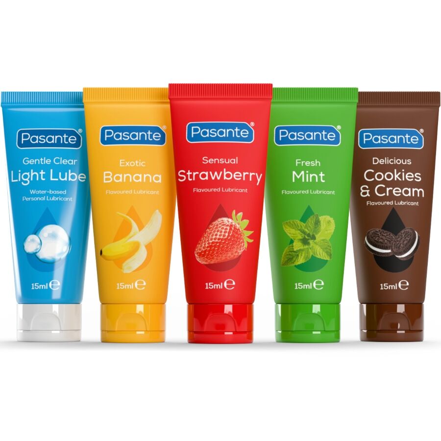 PASANTE - PACK LUBRIFICANTES SABORES SORTIDOS 5 UNIDADES X 15 ML - Image 3