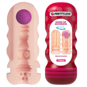 PRETTY LOVE - MASTURBADOR VAGINAL FLORA COM VENTOSA E TEXTURAS INTERNAS