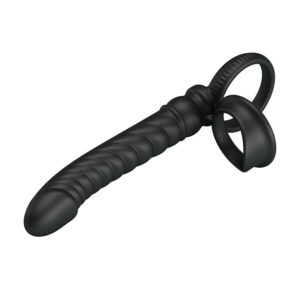 PRETTY LOVE - VIBRADOR ANAL MERRITT COM ANEL E VIBRAÇÃO PRETO