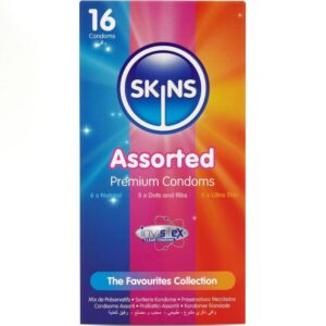 SKINS - PACOTE COM 16 PRESERVATIVOS PREMIUM VARIADOS