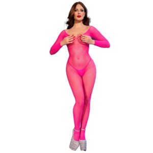 CHILIROSE - CR 4894 MEIA-CALÇA DE MALHA ROSA NEON P/M
