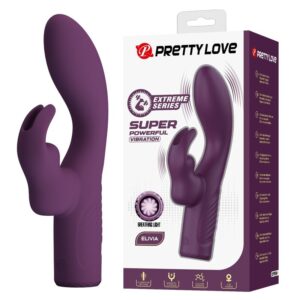 PRETTY LOVE - VIBRADOR COELHO RECARREGÁVEL OLIVIA COM 10 FUNÇÕES