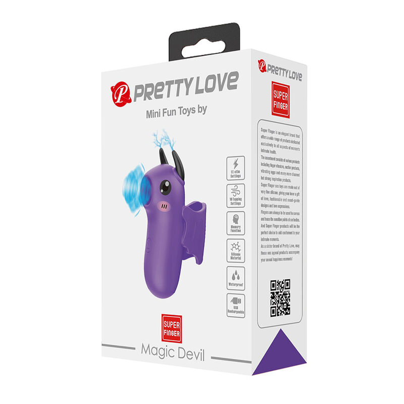 PRETTY LOVE - ESTIMULADOR DE DEDOS RECARREGÁVEL ROXO MAGIC DEVIL - Image 2