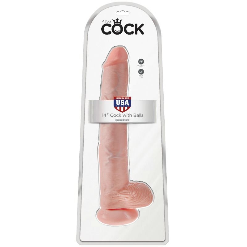 KING COCK - DILDO COM BOLAS 35.6 CM CARNE - Image 3